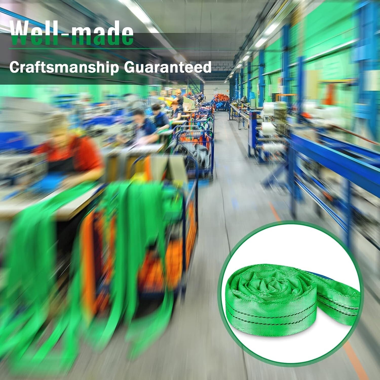 Professional-Grade Lifting Straps - 12 Ft Polyester Slings with 5300 LB Capacity