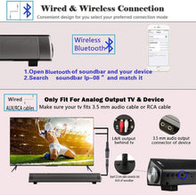 Load image into Gallery viewer, Compact Bluetooth Sound Bar with Built-in Microphone for Home Theater (2 X 5W)