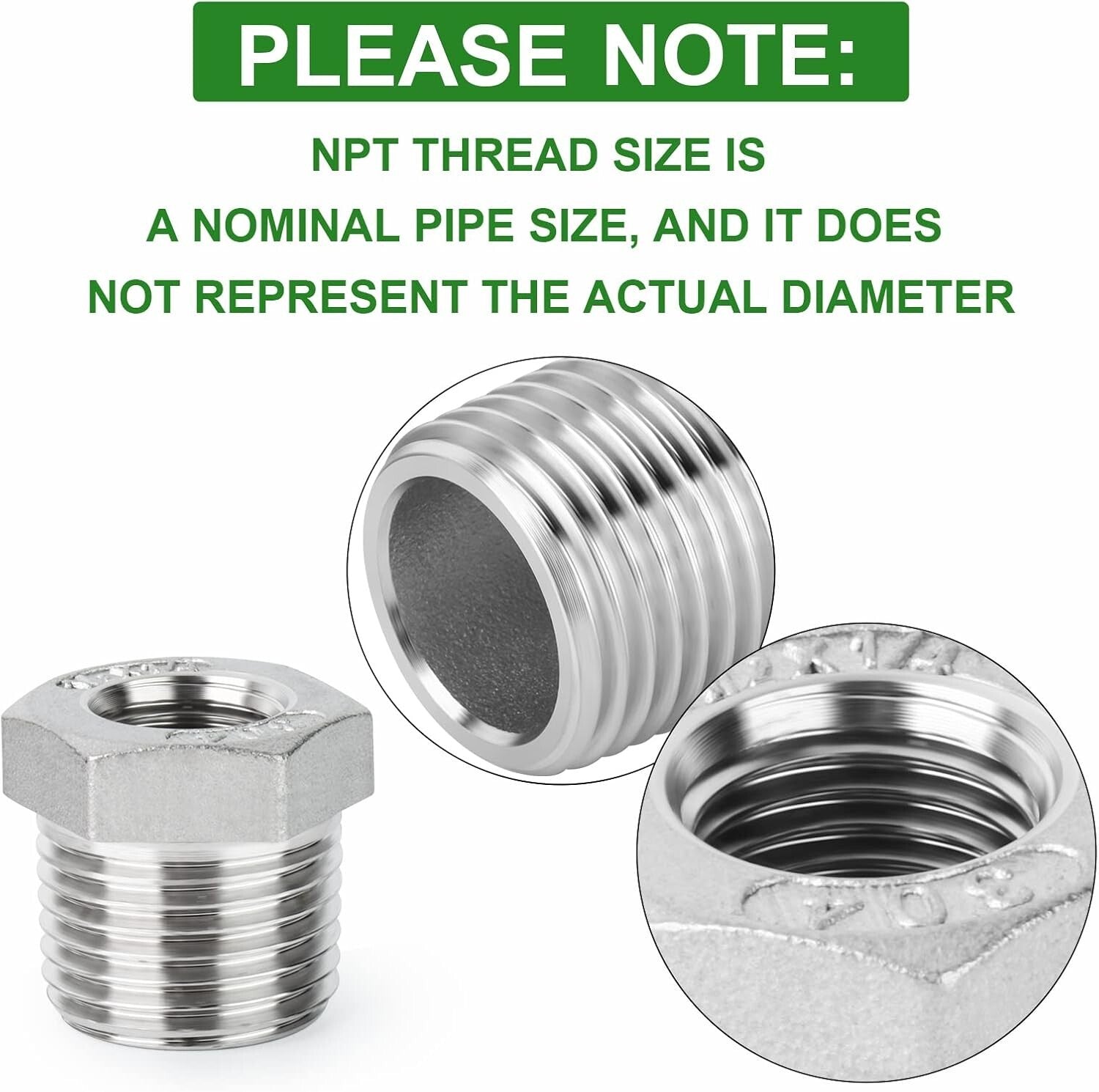 Versatile 24-Piece Hex Bushing Fitting Kit Made of Corrosion-Resistant Steel