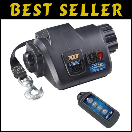 Heavy-Duty 10,000 lbs. Marine Winch with 15-Foot Strap for Effortless Loading