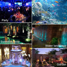 Load image into Gallery viewer, Set of 6 Waterproof RGB Pond Lights – Color Changing LED Spotlights for Outdoor