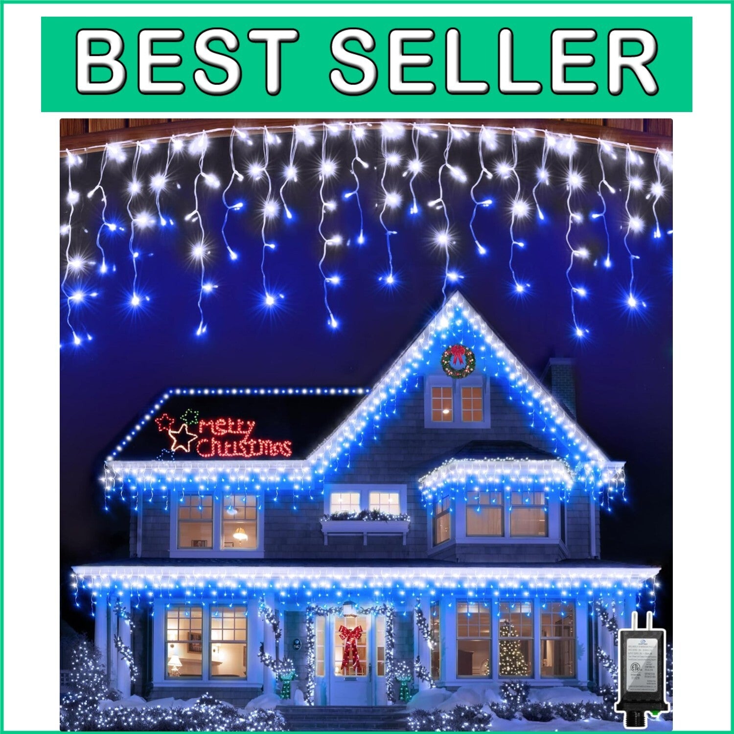 Festive 792 LED Outdoor String Lights - 8 Modes & Memory for Perfect Holidays