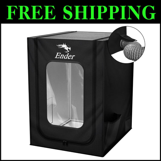 All-Weather 3D Printer Protective Tent with Fan Interface & Visibility Window