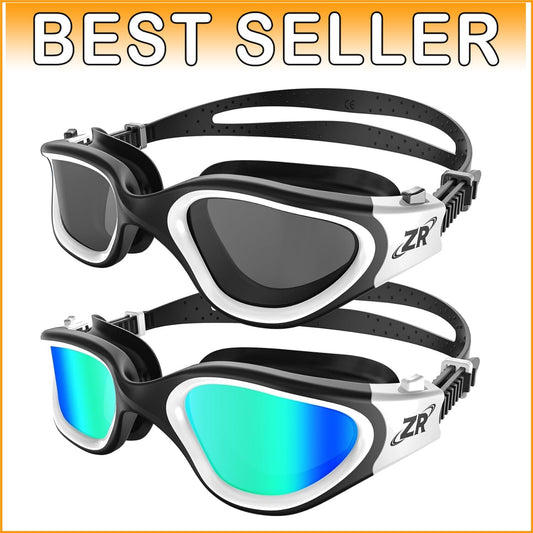 2 Pack Polarized Swim Goggles for Men & Women - Ultimate Eye Protection