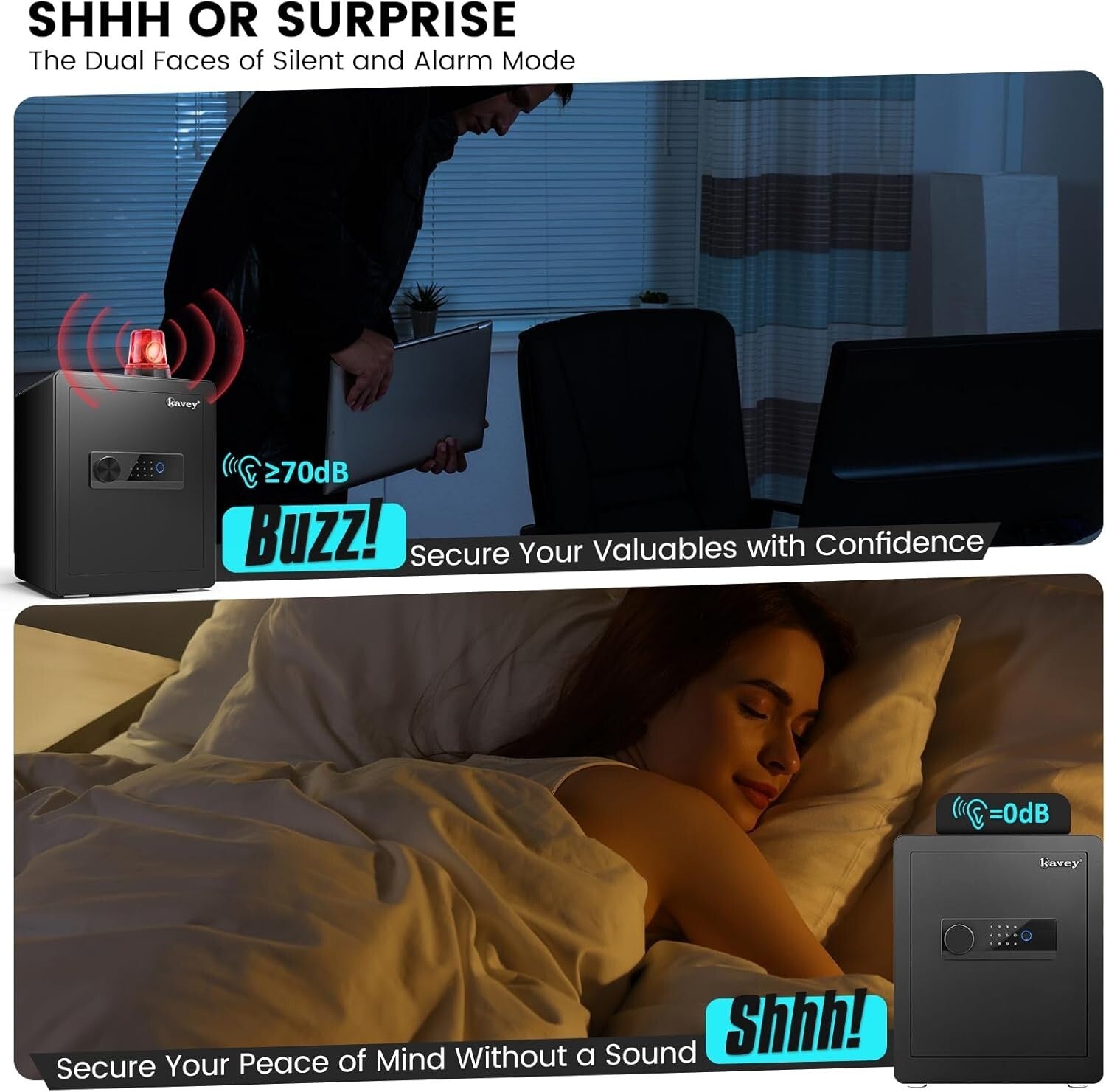 2.0 Cub Biometric Safe Box with Backlit Keypad - Ultimate Home Security Solution