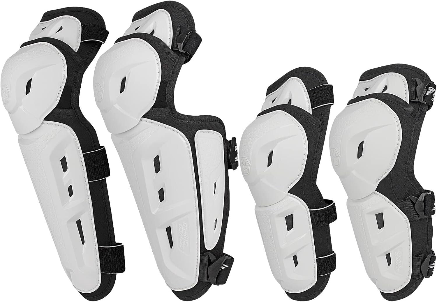 Reflective 2 in 1 Motorcycle Knee and Shin Pads - Ideal for Safety on the Road