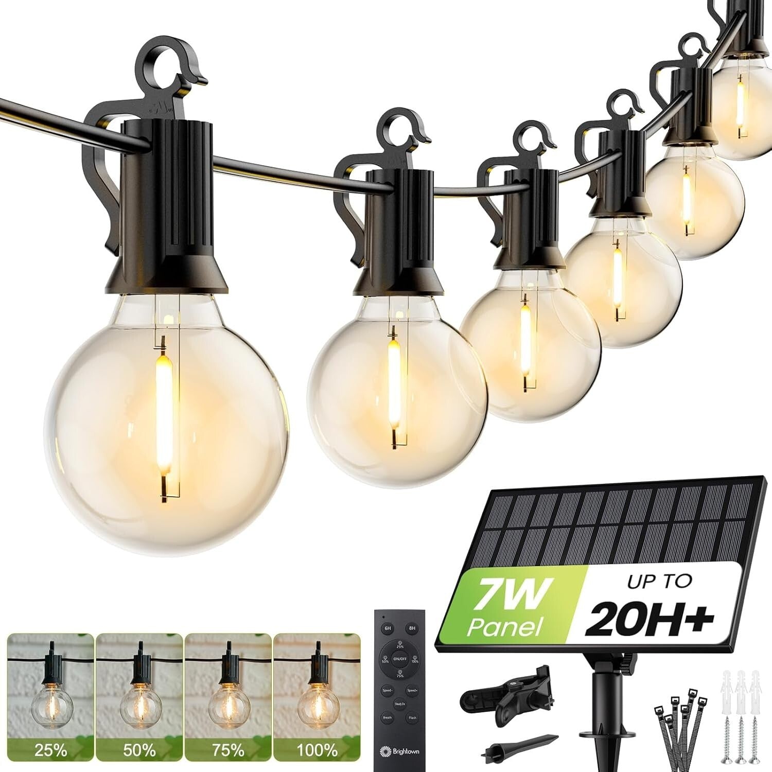 Dimmable 208FT Solar Patio Lights with Timer and Remote - Festive Outdoor Decor
