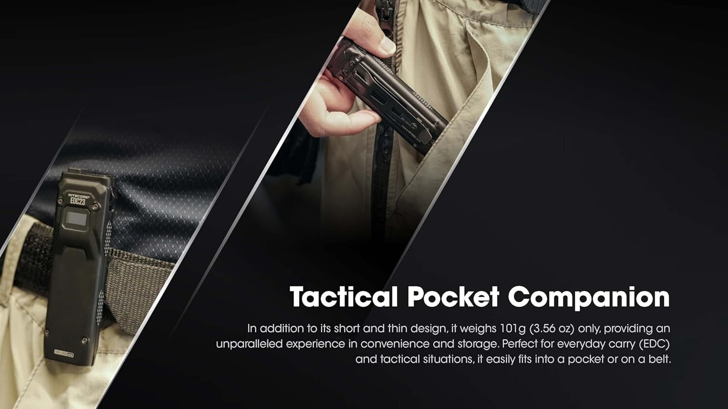 Lightweight USB-C Rechargeable Flashlight with OLED Display - 2500 Lumen Power