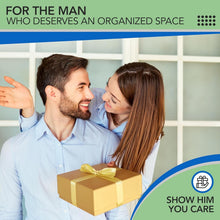 Load image into Gallery viewer, Elegant Rustic Gray Nightstand Organizer - Functional Dock for Phone &amp; Wallet