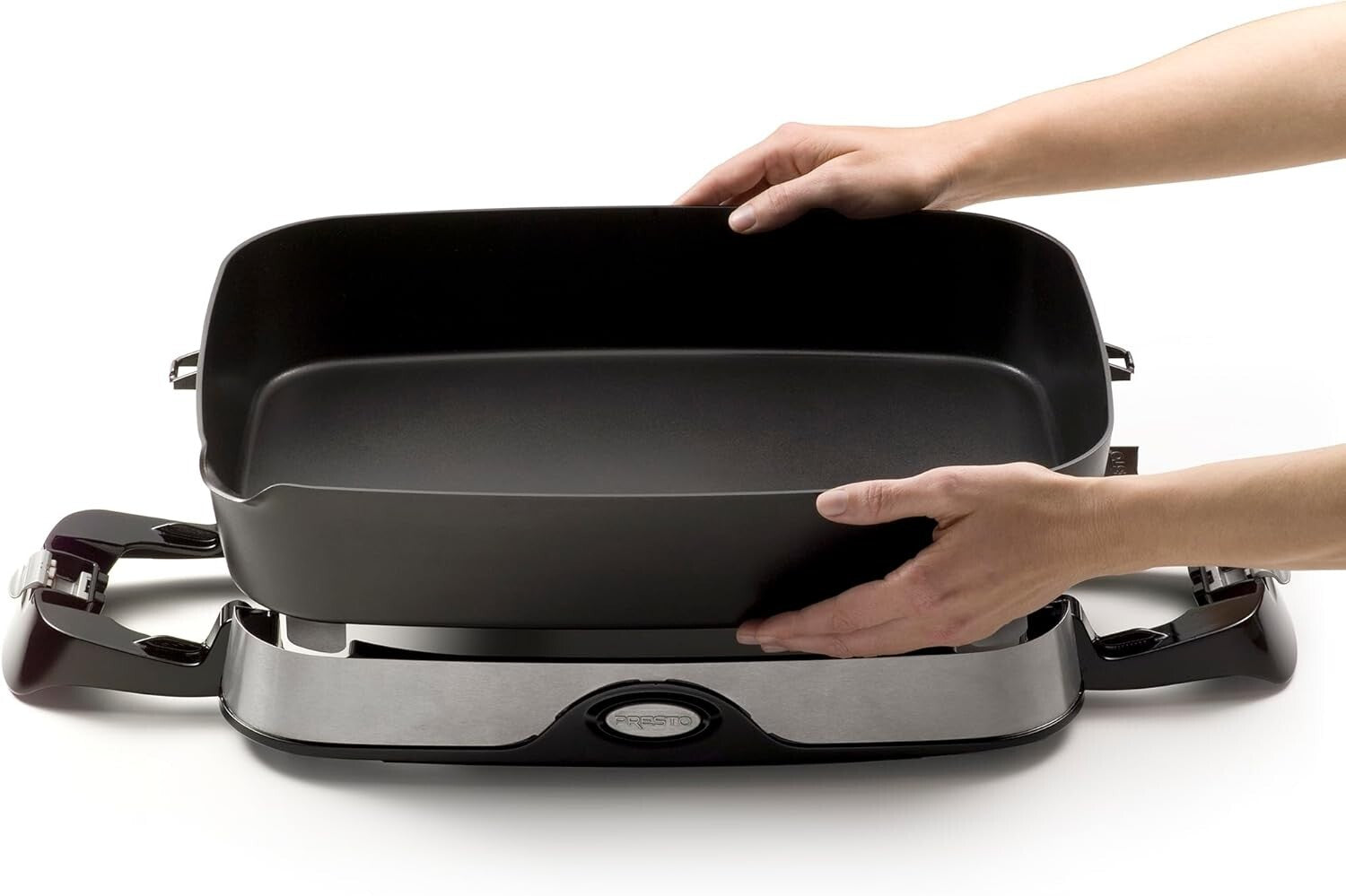 16-Inch Multi-Function Electric Skillet with Cool Touch Handles - Easy Storage