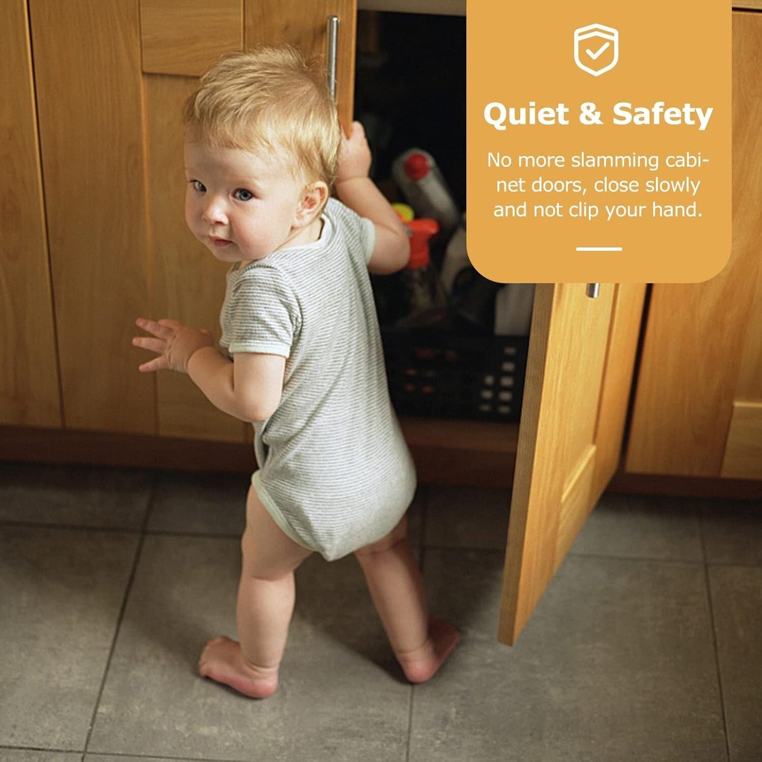 Quiet & Safe 20 Pieces 3/8 Inch Overlay Soft Close Cabinet Hinges - 105° Angle