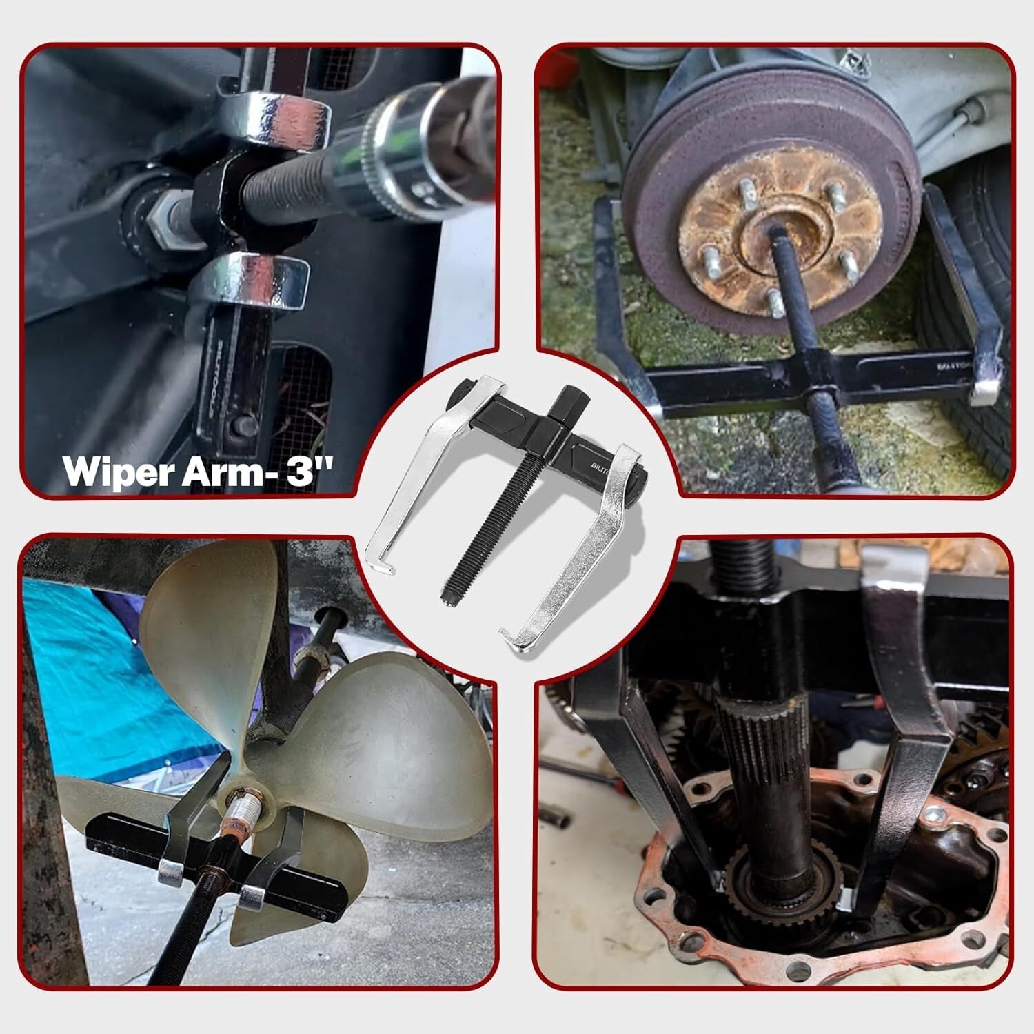 10" 2-Jaw Gear Puller - Premium CR-V Steel for Internal/External Specimens