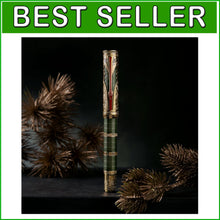 Load image into Gallery viewer, Elegant Metal Fountain Pen with Qin Dynasty Design - Fine Nib and Gift Box