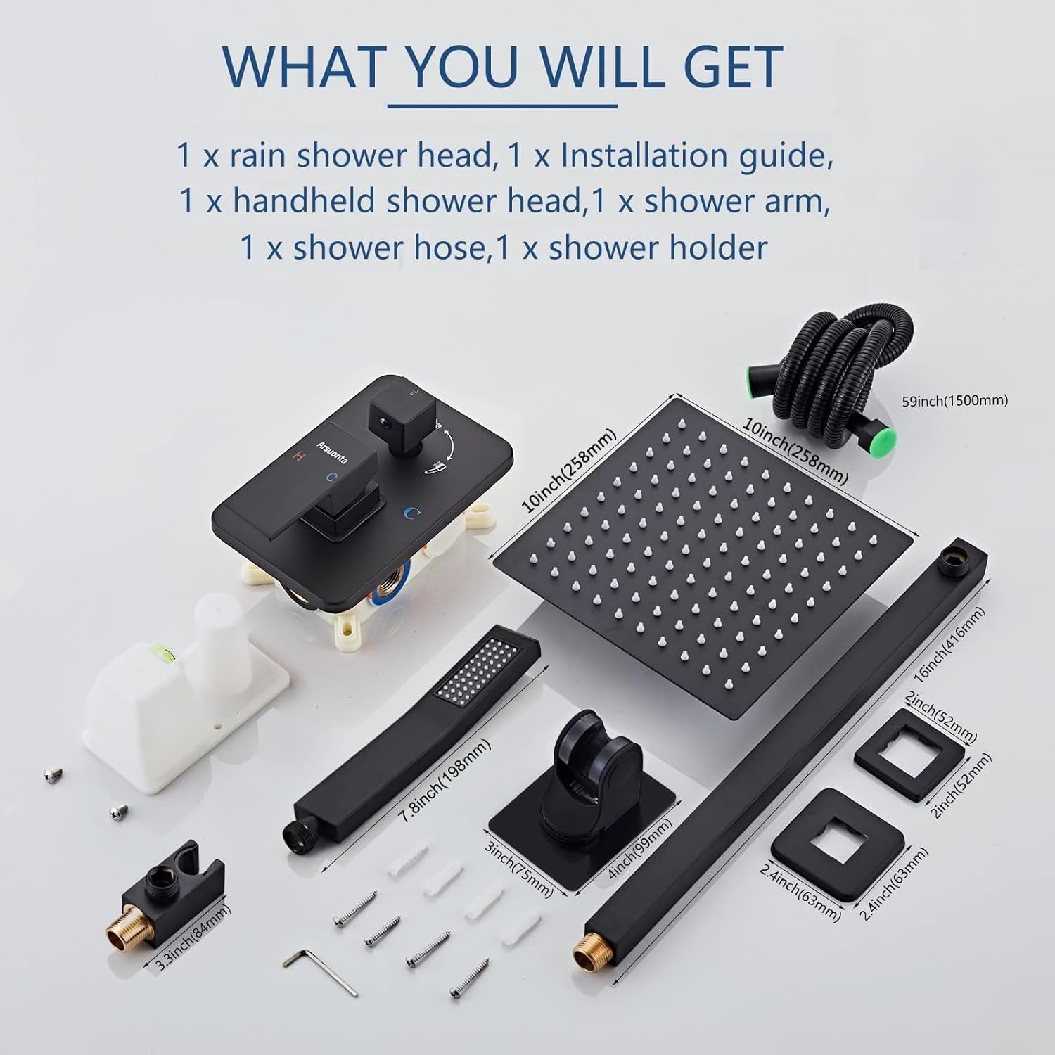 Durable Stainless Steel Shower Faucet Set with Pressure-Balanced Handheld Shower