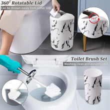 Load image into Gallery viewer, Complete White Marble Bathroom Collection - Trash Can, Soap Dispenser &amp; More