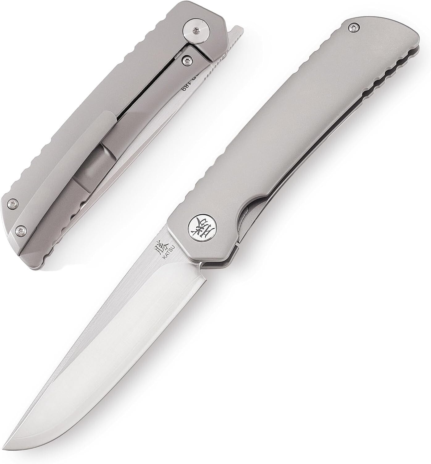 Premium Folding Pocket Knife with ZDP-189 Steel & Titanium Handle - 4.5 Inches