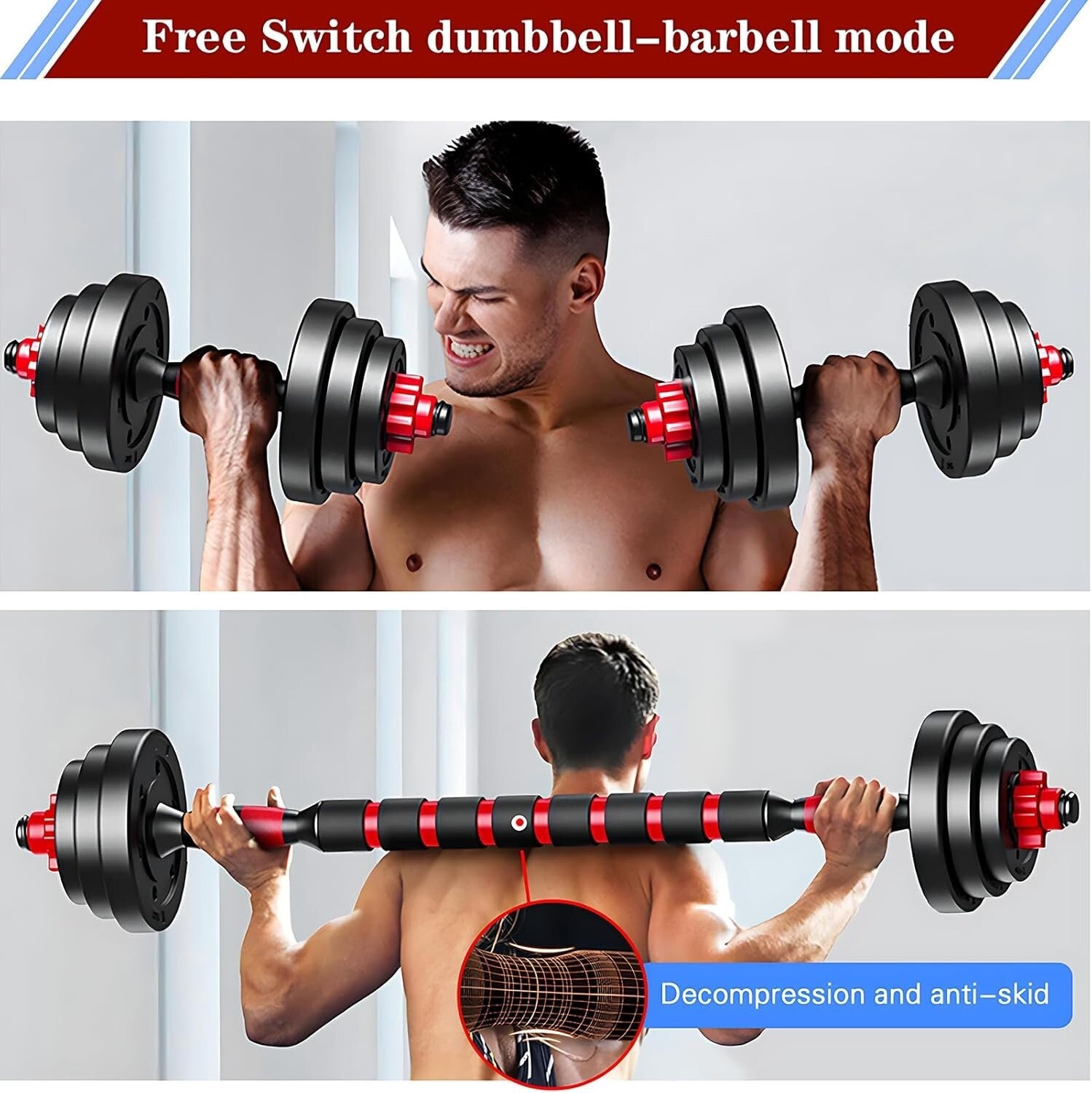 Ergonomic Adjustable Dumbbell Set with Non-Slip Handles - Fitness Made Easy