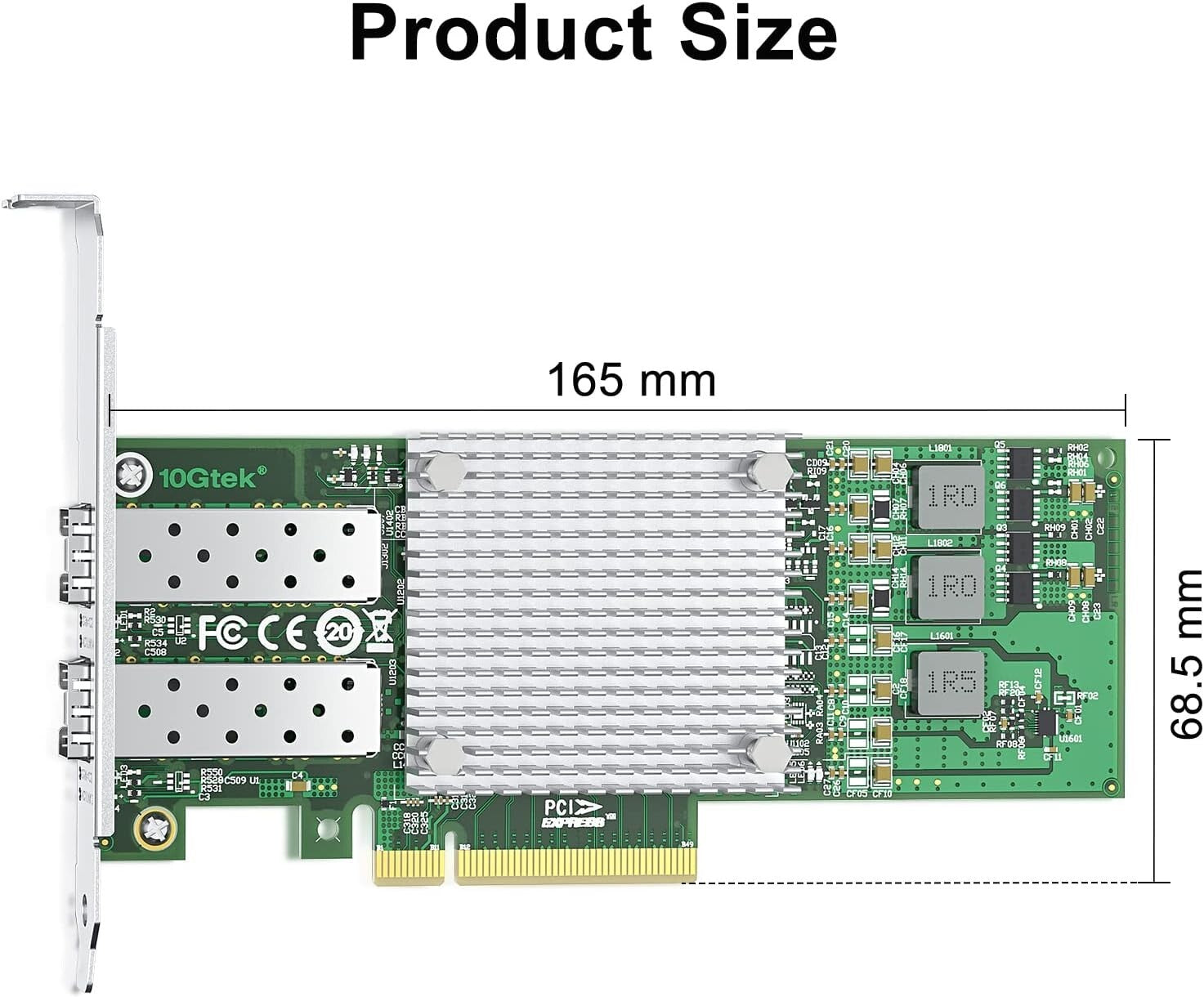 10Gb PCI-E NIC Broadcom Dual SFP+ Port Ethernet Adapter for Windows/Linux/VMware