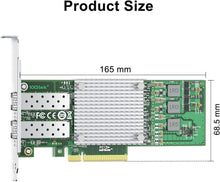 Load image into Gallery viewer, 10Gb PCI-E NIC Broadcom Dual SFP+ Port Ethernet Adapter for Windows/Linux/VMware