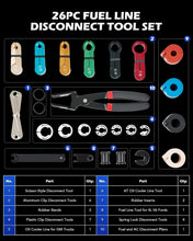 Load image into Gallery viewer, 26-Piece Color-Coded Fuel Line Disconnect Tool Set for Easy Vehicle Maintenance