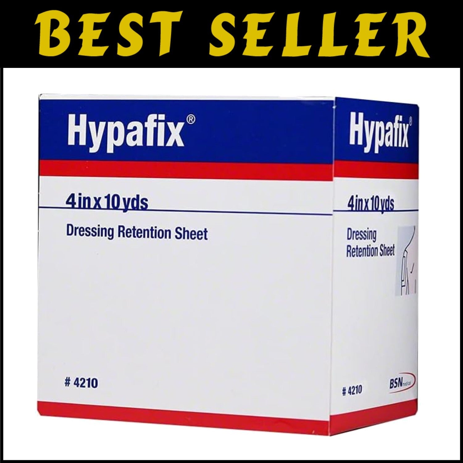 Adhesive Dressing Retention Tape for Secure Wound Care - 4" x 10 Yd Rolls