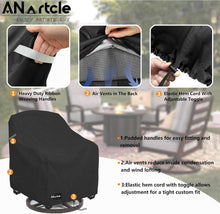Load image into Gallery viewer, Secure-Fit Waterproof Swivel Patio Chair Covers, 2-Pack with Air Vents &amp; Straps