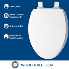 Load image into Gallery viewer, Innovative Slow Close Toilet Seats - 4-Pack Elongated Wood, Easy to Clean, White