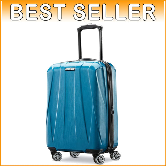 20-Inch Caribbean Blue Hardside Luggage with Charging System and Spinner Wheels