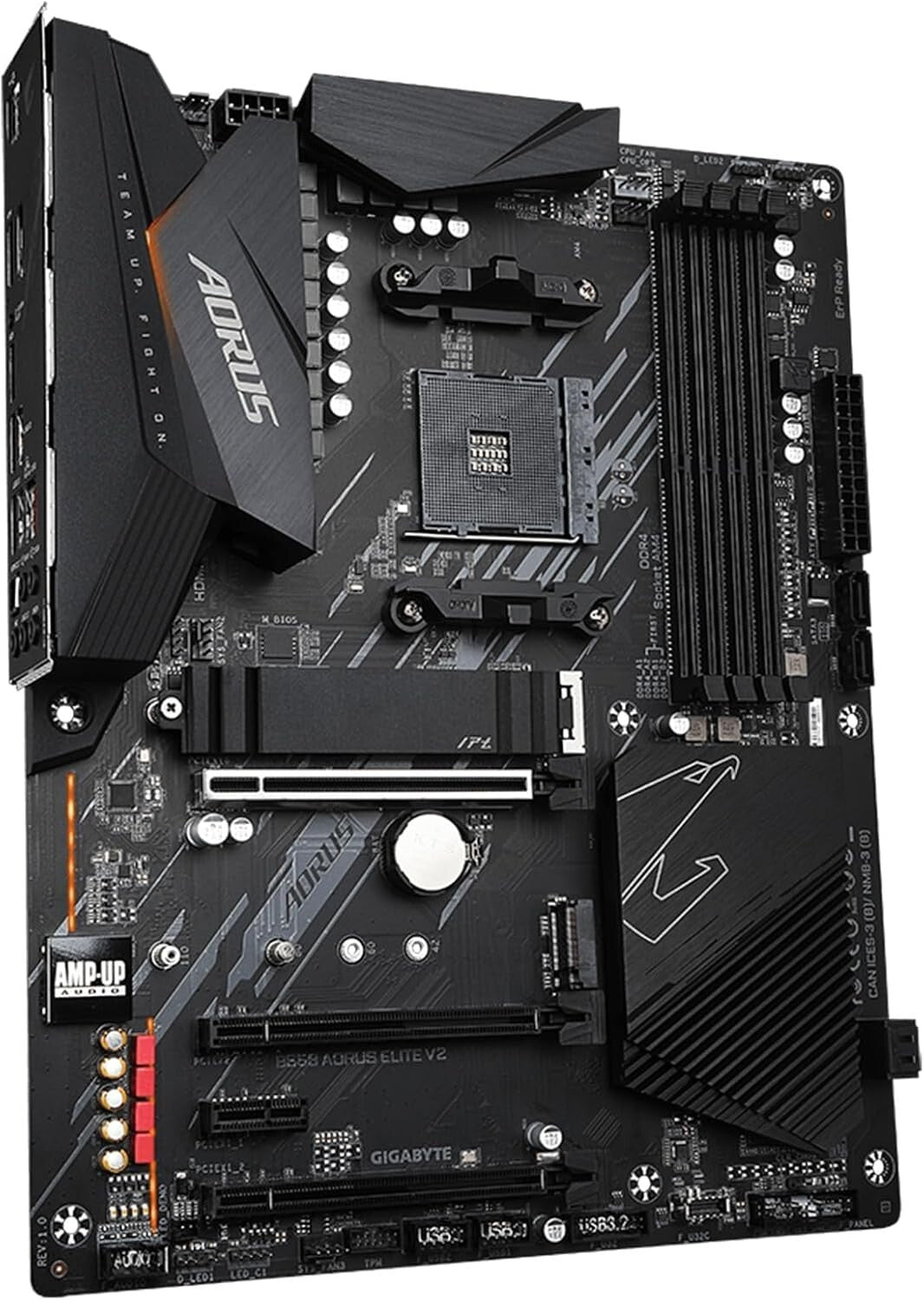 B550 Aorus Elite Ax V2: Ultra-Durable ATX Motherboard with 12+2 Power Phases