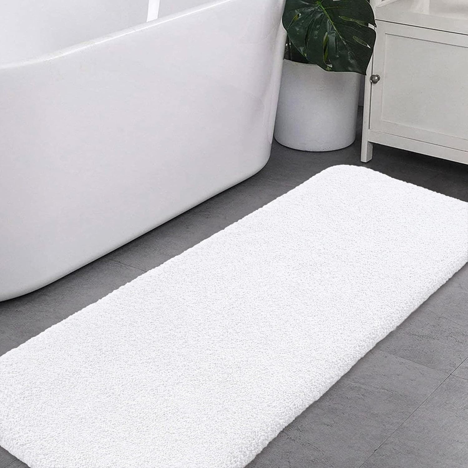 Luxury 20"x70" Bath Mat Runner - Ultra Soft, Non-Slip with Machine Washable Care