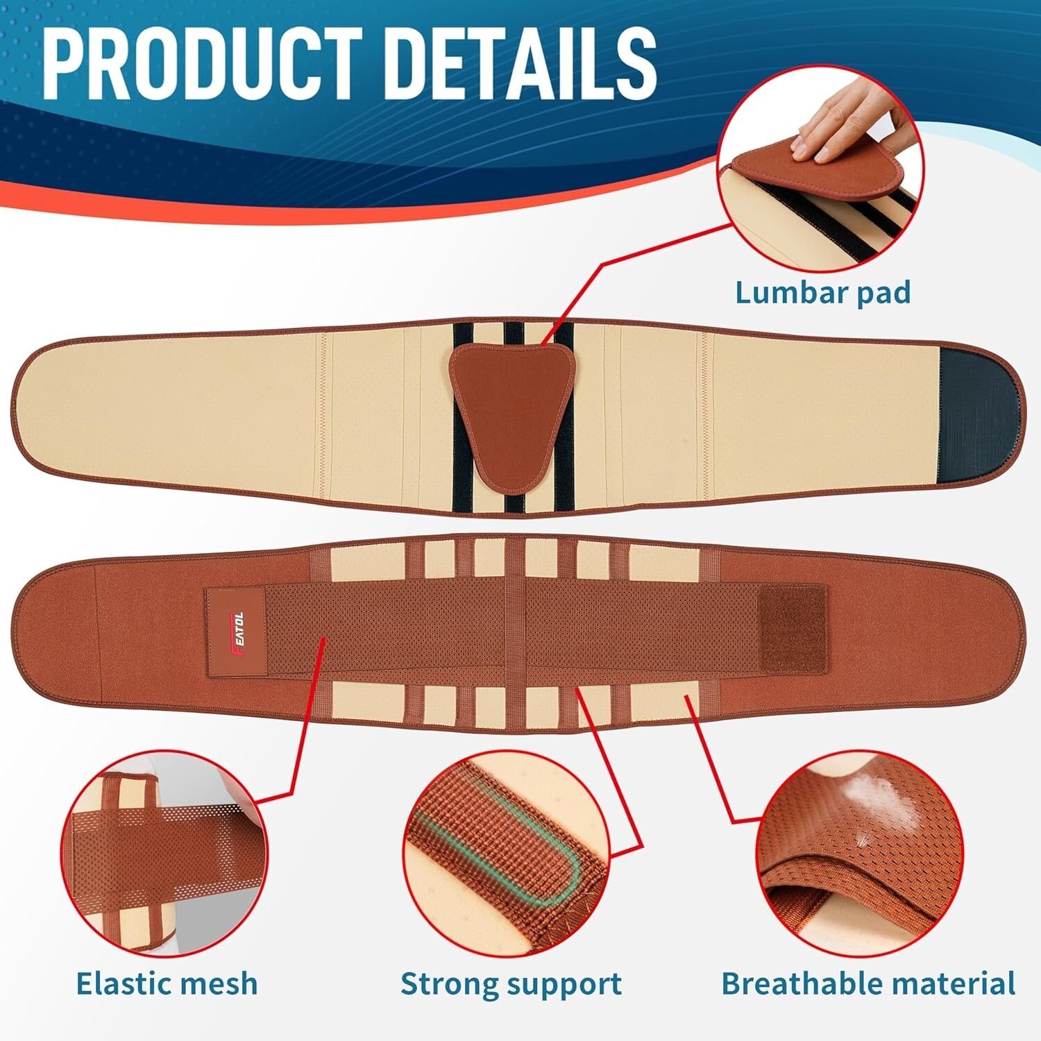 Adjustable Back Support Belt for Men and Women, L/XL, Effective Pain Relief