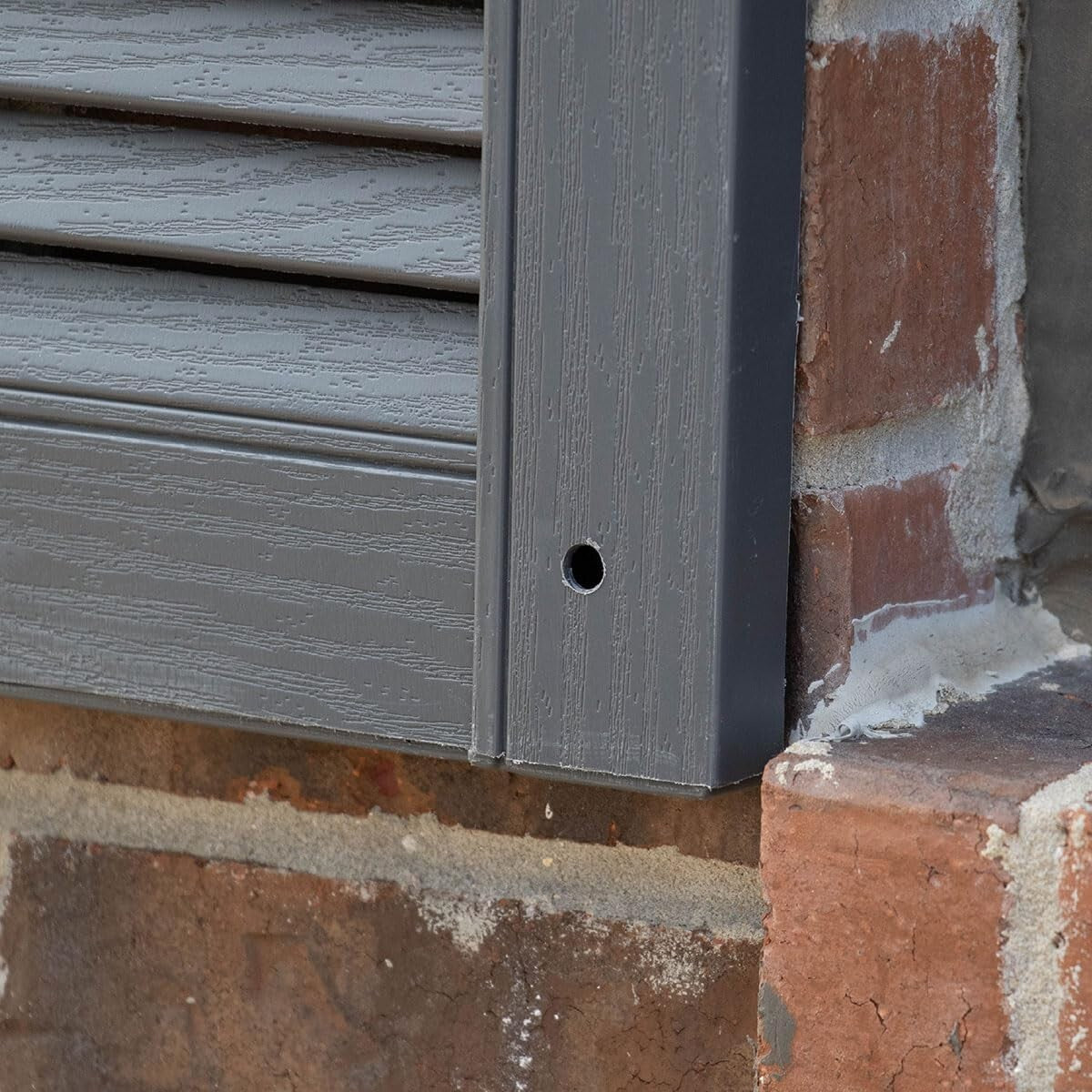 Classic Style 48 in. H Vinyl Shutters with Easy Install Spikes – Black Color