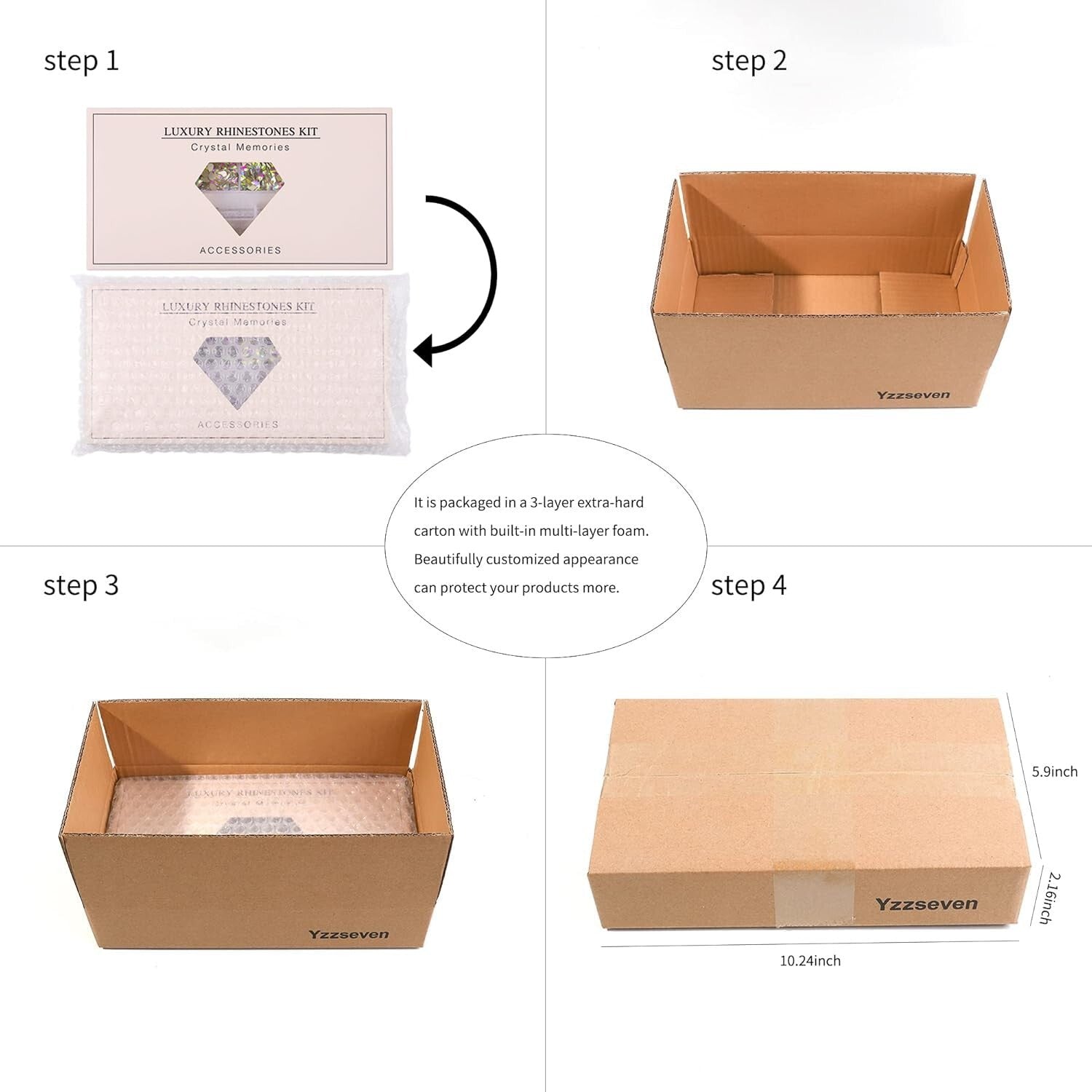 All-in-One Rhinestone Crystal Set with Tools - 2000 Mixed Shapes & Styles