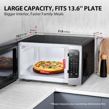Load image into Gallery viewer, Inverter Technology 1.6 Cu.Ft Stainless Steel Microwave with Smart Sensor Menus