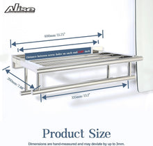 Load image into Gallery viewer, Elegant 16" Polished Chrome Towel Holder with Double Bars for Modern Bathrooms