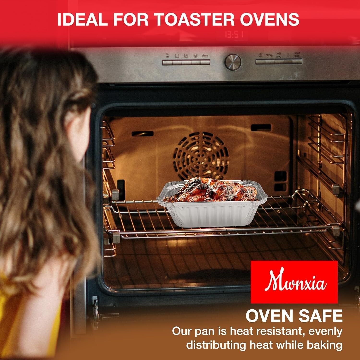 100 Pack Disposable Aluminum Baking Pans - Perfect for Holiday Treats