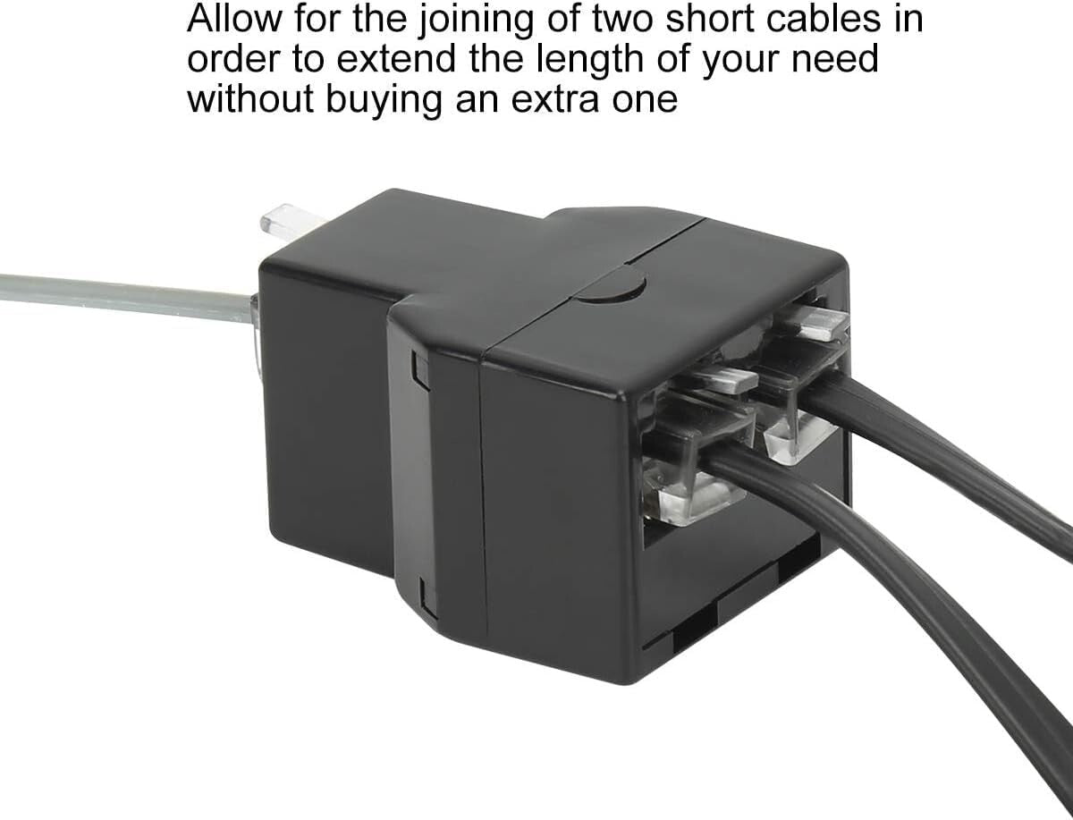 50 Pack RJ12 6P6C Female-to-Female Telephone Line Splitters - Clear Connection