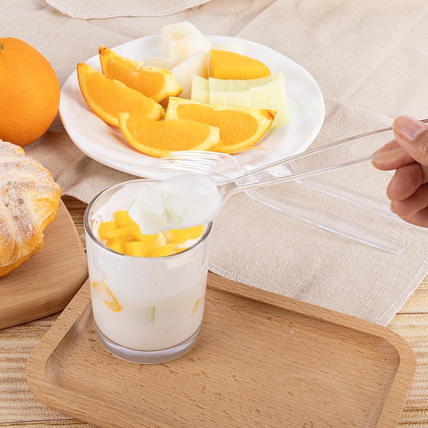 BPA-Free Plastic Silverware Spoons - 3000 Count for Family and Events