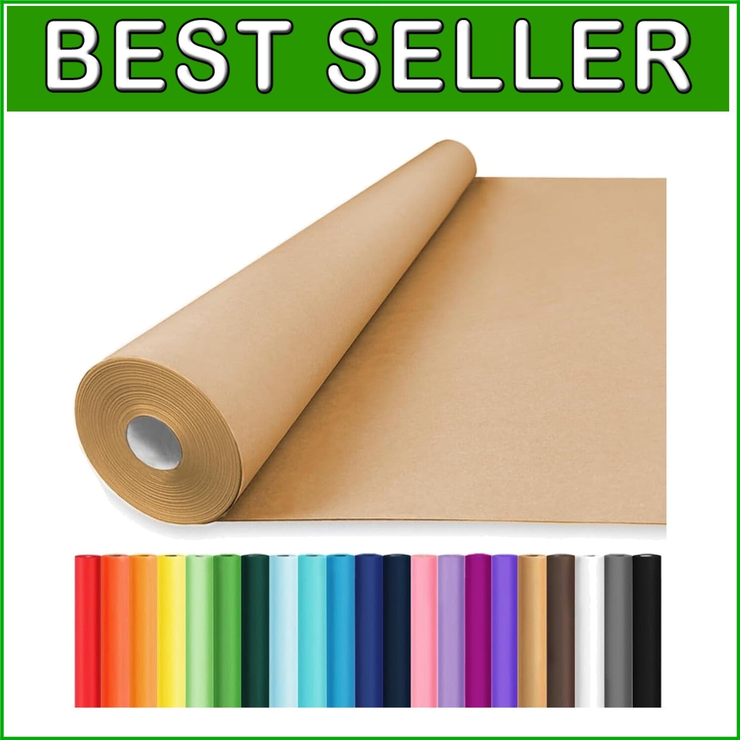 36" x 2400" Eco-Friendly Brown Kraft Wrapping Paper Roll - Durable and Elegant