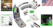 Load image into Gallery viewer, Compact 30-Piece Outdoor Cooking Kit with Organizer Bag - Navy Stainless Steel