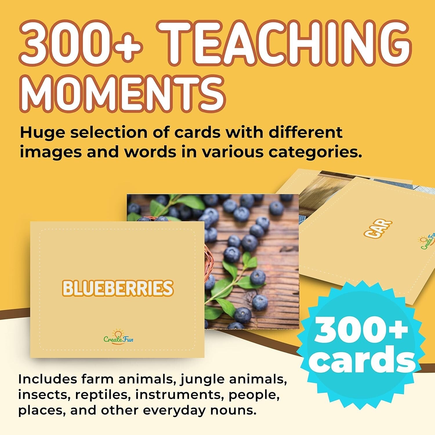 300 Animal-Themed Vocabulary Flash Cards for Interactive Learning and Therapy