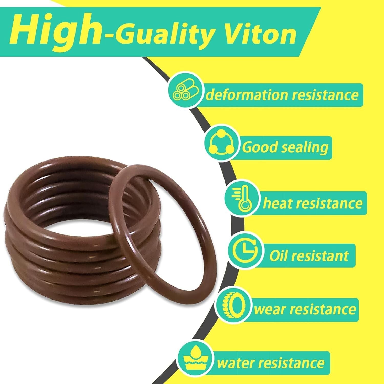 382 PCS Viton O-Ring Kit — 30 SAE Sizes for Automotive & Aerospace Repairs