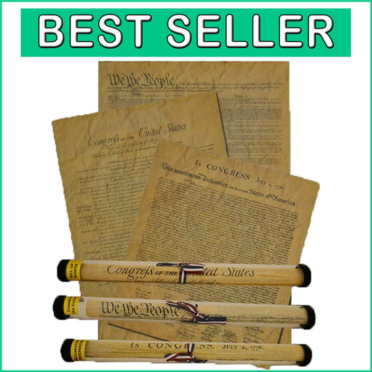 Patriotic Full-Size Replica Bundle: Declaration, Constitution & Bill of Rights
