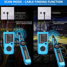 Load image into Gallery viewer, Battery-Powered Digital Cable Finder with RJ11/RJ45 Connectors for Easy Use