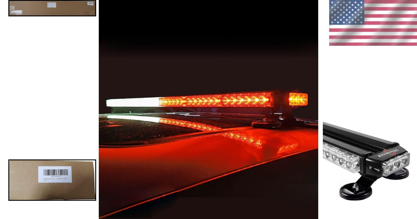 Versatile Waterproof LED Strobe Light Bar with Magnetic Mount for All Vehicles