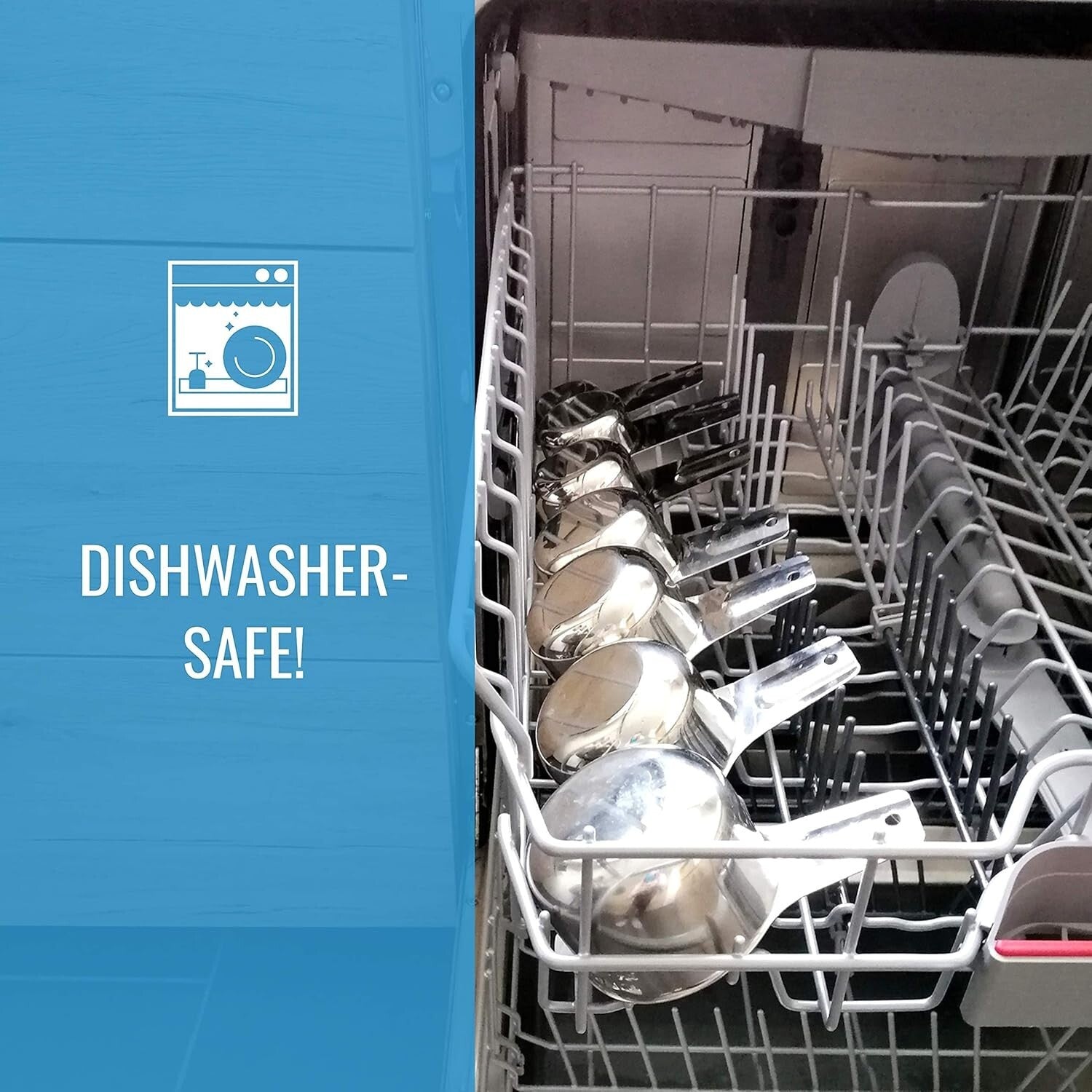 Complete Set of 16 Stainless Steel Measuring Cups & Spoons with Conversion Chart