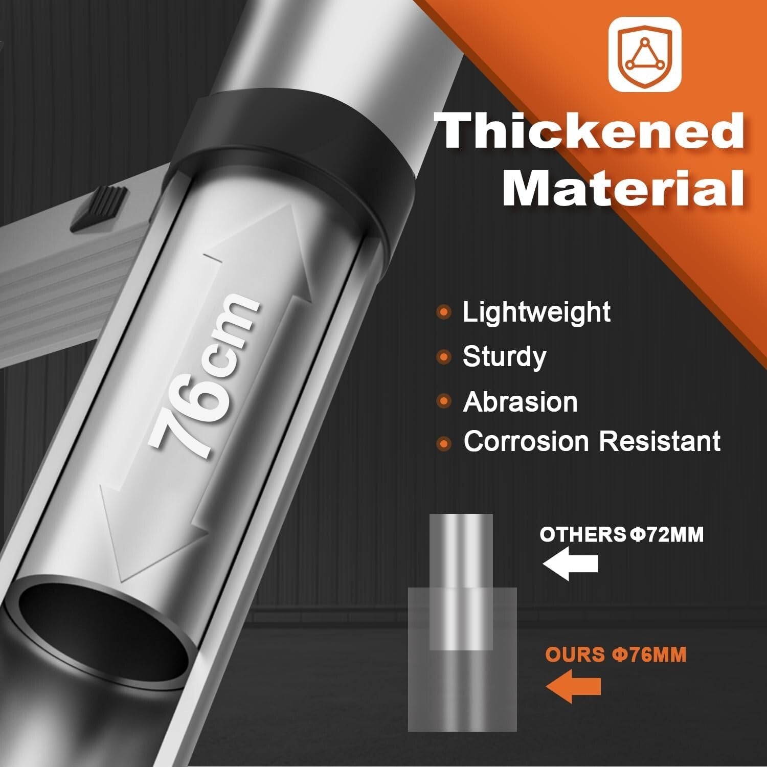 Portable Telescoping Ladder 10.5 FT, Easy Store & Transport with 2-Year Warranty