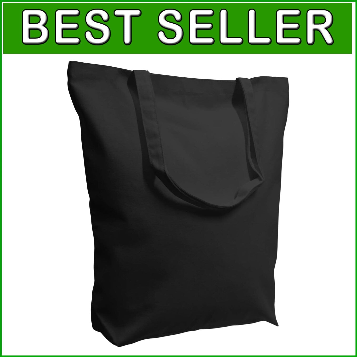 Durable 10oz Cotton Canvas Tote Bags - 17.5"x16.5" Large Capacity Pack of 12