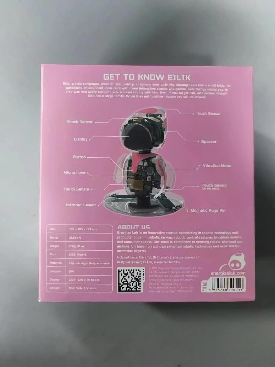 Interactive Pink Robot Pet - Engaging Touch Toy with Emotions & Mini-Games