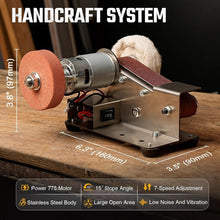 Load image into Gallery viewer, 3-in-1 Mini Belt Sander &amp; Knife Sharpener with 7 Speed Settings for Crafting